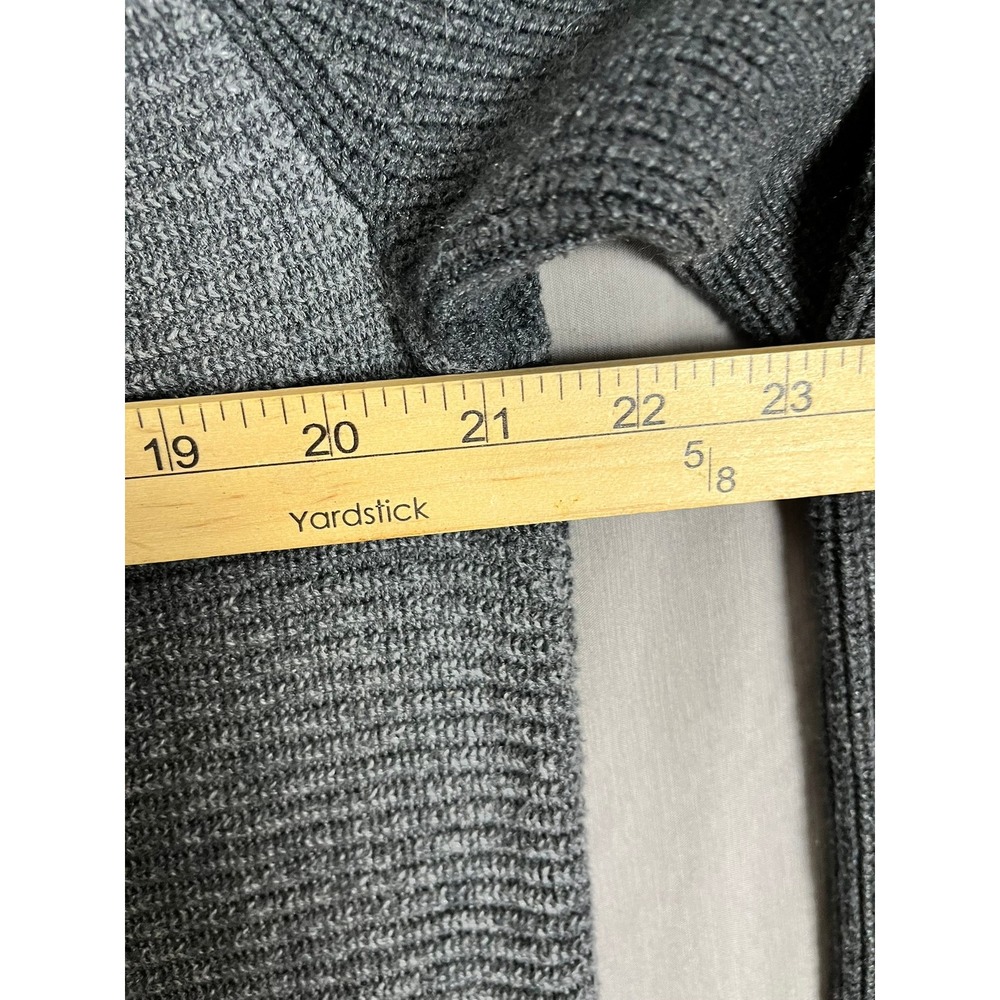 Banana Republic Sweater Mens XL Quarter-Zip Gray Textured Raglan EUC - Picture 6 of 11
